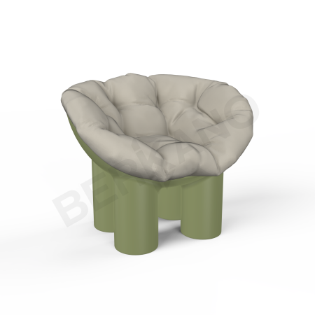Кресло SLON Kids Olive green, Bone Brown