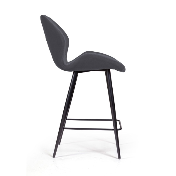 Стул полубарный Crystal, бархат серый 27 от интернет-магазина IDODOM.RU