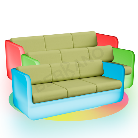 Диван Grace с подушками Snow White RGB, Green