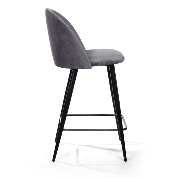 Стул полубарный Thomas, бархат серый 27 от интернет-магазина IDODOM.RU