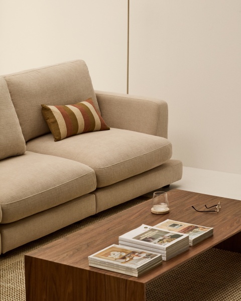 Диван Gala 4-местный из бежевого шенилла от интернет-магазина IDODOM.RU