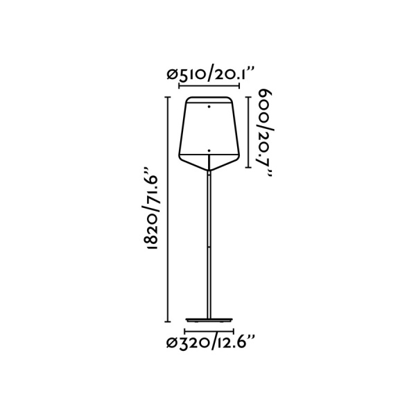 Торшер Stood дерево/черный от интернет-магазина IDODOM.RU