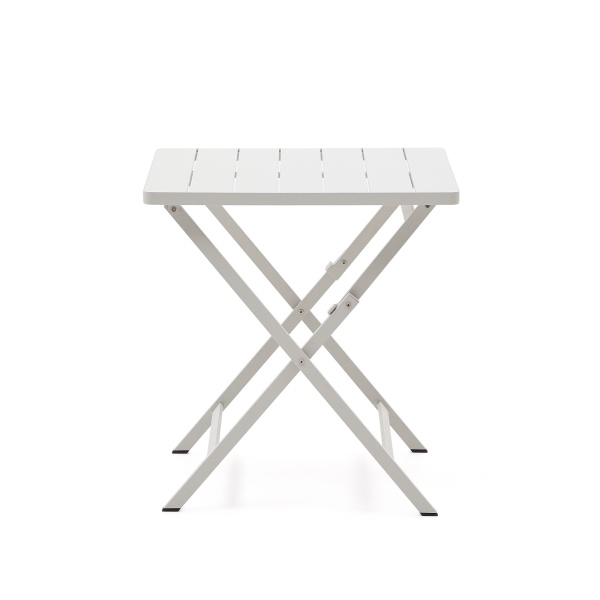 Стол садовый складной Torreta из алюминия с белой отделкой 70 x 70 см от интернет-магазина IDODOM.RU