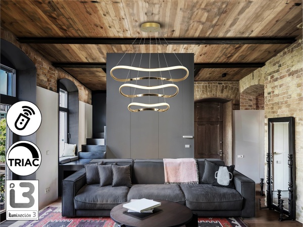 Naos Люстра розовое золото 3 арки D80 DIM от интернет-магазина IDODOM.RU