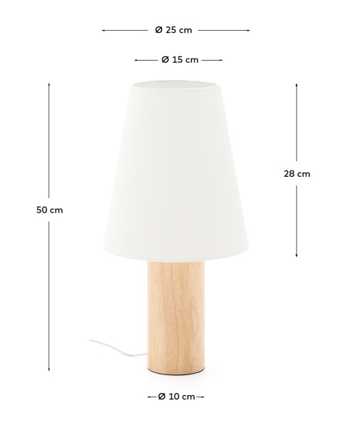 Настольная лампа Marga из массива каучукового дерева с натуральной отделкой от интернет-магазина IDODOM.RU