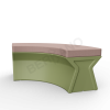 Скамейка X-seat Arc Olive green, Cappuccino