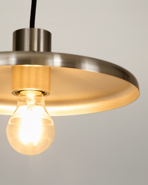 Пoдвесной светильник Nuvira из светло-серого металла от интернет-магазина IDODOM.RU