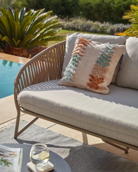 Диван 3х местный Branzie коричневый от интернет-магазина IDODOM.RU