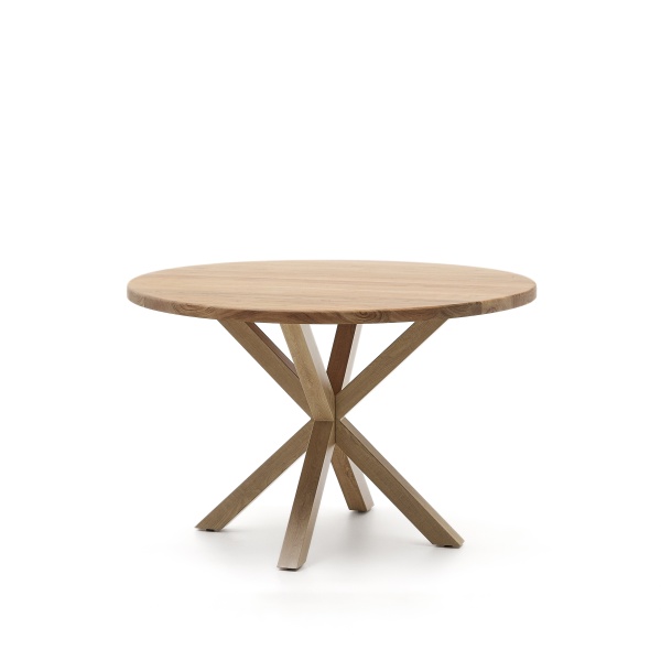 Круглый стол Argo из массива акации со стальными ножками под дерево Ø 120 от интернет-магазина IDODOM.RU