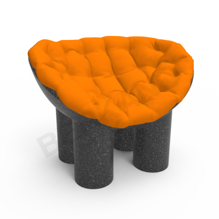 Кресло SLON Black Granite, Orange