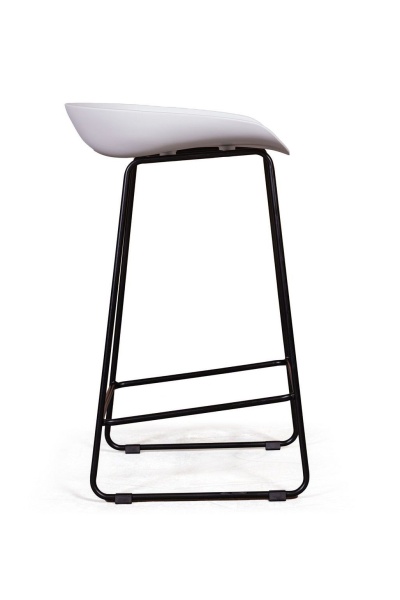 Стул полубарный Leo пластик белый от интернет-магазина IDODOM.RU