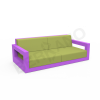 Диван Quarter lounge с подушками сиреневого цвета, аксессуар зеленого цвета