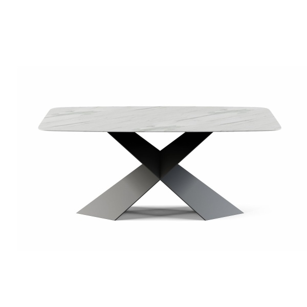 Стол овальный Tyler 180, керамика матовая,  светлый от интернет-магазина IDODOM.RU