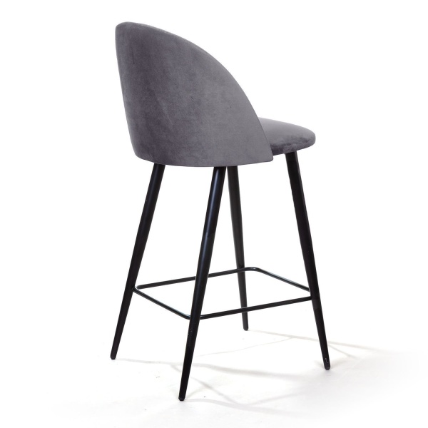 Стул полубарный Thomas, бархат серый 27 от интернет-магазина IDODOM.RU