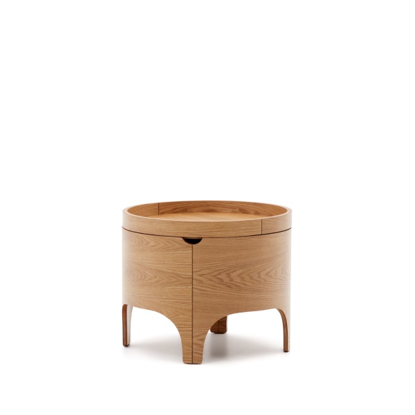 Octavia Прикроватная тумбочка из ясеневой фанеры Ø 55 см от интернет-магазина IDODOM.RU