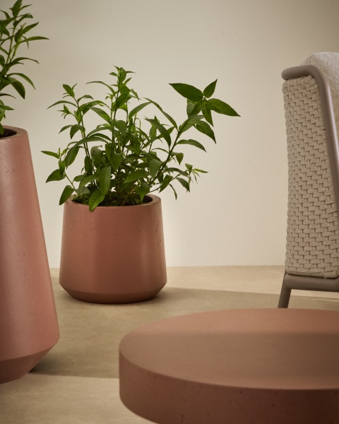 Кашпо Calun керамика темно-коричнего цвета Ø 32 см от интернет-магазина IDODOM.RU