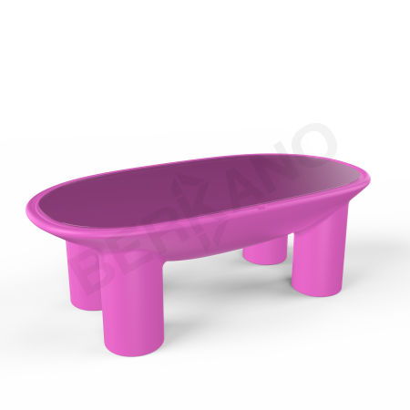 Стол SLON со стеклом Royal Purple