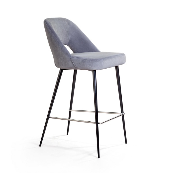 Стул полубарный Dante, бархат антрацит от интернет-магазина IDODOM.RU