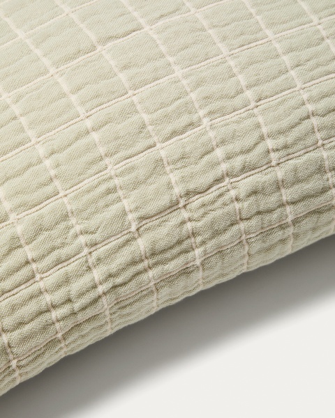 Комплект из 2 чехлов для подушек Tivaro из хлопкового жаккарда в светло-зеленую клетку 30 х 50 от интернет-магазина IDODOM.RU
