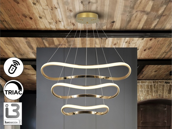 Naos Люстра розовое золото 3 арки D80 DIM от интернет-магазина IDODOM.RU