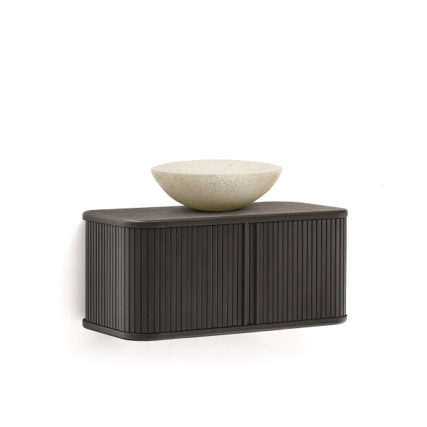 Шкафчик для ванной Mailen из ясеневого шпона в темной отделке, 90 x 45 от интернет-магазина IDODOM.RU