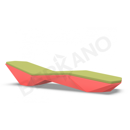 Шезлонг Quaro с подушками Chili Red, Green