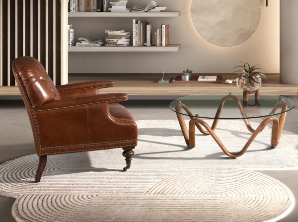 Кресло Chester 5163 из коньячно-коричневой кожи от интернет-магазина IDODOM.RU