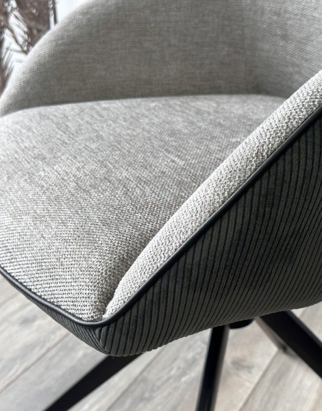 Стул Levante ткань комби серый, поворотно-возвратный механизм 360 градусов от интернет-магазина IDODOM.RU