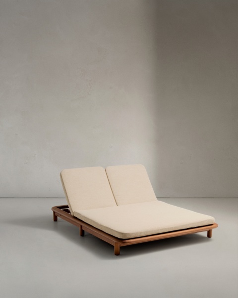 Шезлонг двойной Turqueta из дерева от интернет-магазина IDODOM.RU