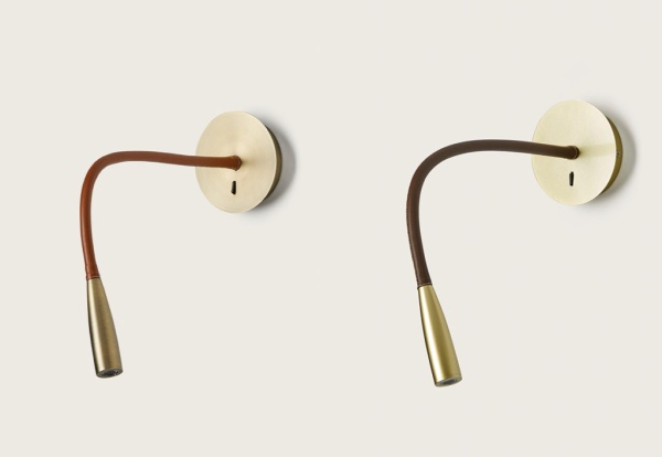 Бра Flexi Leather латунный металл / темно-коричневая кожа от интернет-магазина IDODOM.RU