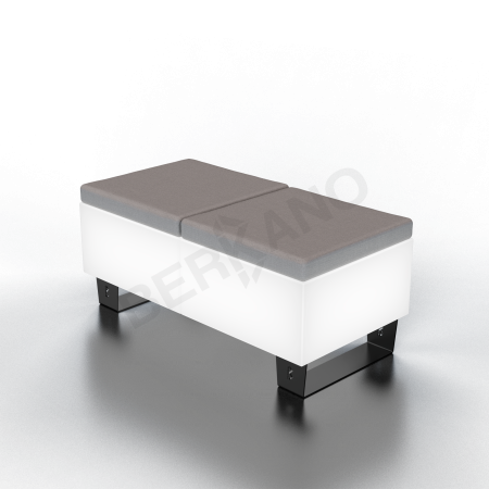 Скамейка Brick 120 Snow White Light, Graphite