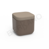 Пуф Grace кофейного цвета, аксессуар молочного цвета