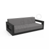 Диван Quarter lounge с подушками черного цвета, аксессуар графитового цвета