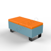 Скамейка Brick 120 Blue Pine, Orange