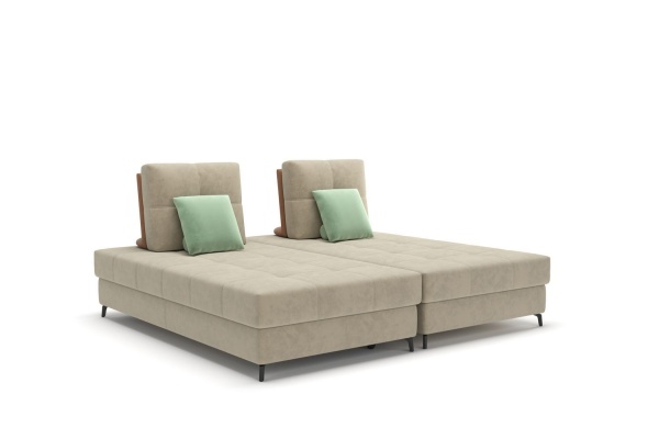 Reef диван-кровать угловой замша бежевый от интернет-магазина IDODOM.RU