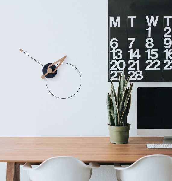 Настенные часы Pico дуб-черный от интернет-магазина IDODOM.RU