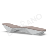 Шезлонг Quaro с подушками White Granite, Cappuccino