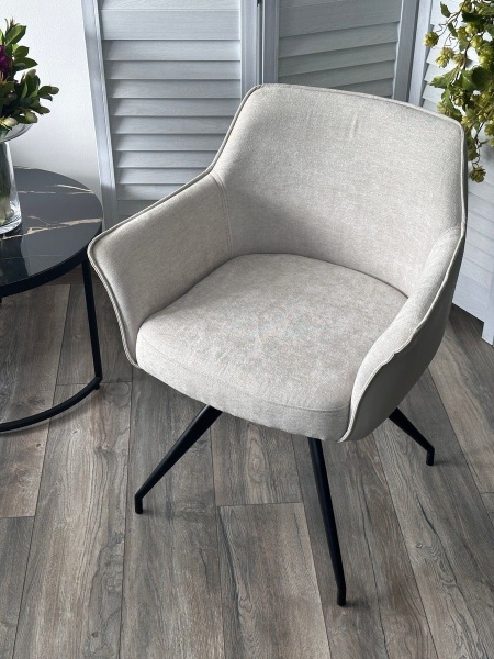 Стул Dino комби ткань/экокожа светлый, поворотно-возвратный механизм 180 градусов от интернет-магазина IDODOM.RU