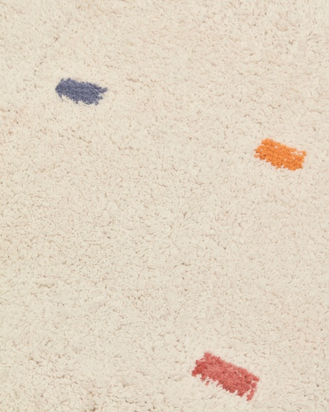 Epifania Ковер 100% белый хлопок с разноцветными точками 150 x 200 см от интернет-магазина IDODOM.RU