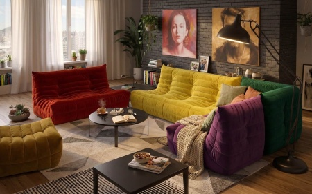 Кресло ДеФранс™️ 1-местное - Эконом микровелюр