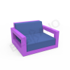 Кресло Quarter lounge с подушками Deep Violet, Navy