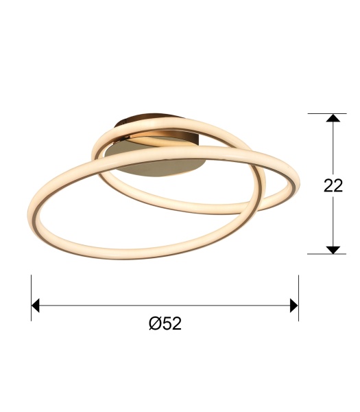 Потолочный светильник Tube золотой от интернет-магазина IDODOM.RU