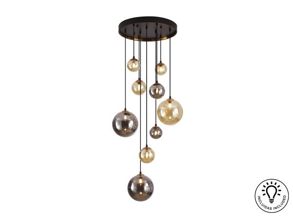Люстра Dark 9L черная-латунь от интернет-магазина IDODOM.RU