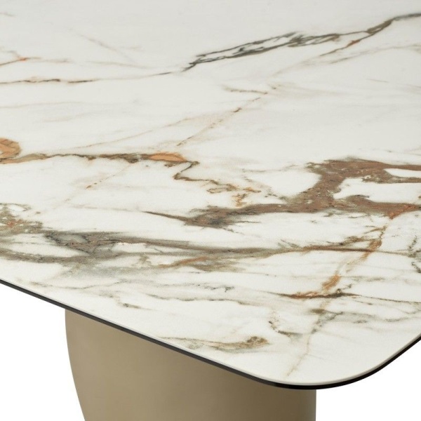 Стол обеденный Bronx (220), керамика матовая светлый, опора шампань от интернет-магазина IDODOM.RU