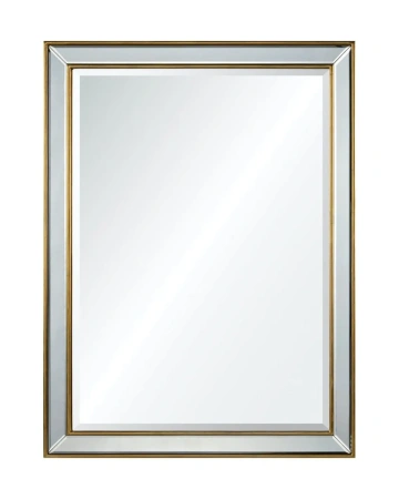 Лаконичное настенное зеркало "Блез" с универсальной прямоугольной формой и рамой золотого цвета, которая прекрасно отражает свет и цвет. Это зеркало возможно разместить на стене в горизонтальном и вертикальном положении.