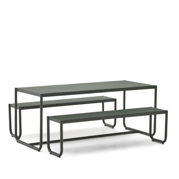 Sotil Набор из 2 скамеек и стола из оцинкованной стали от интернет-магазина IDODOM.RU