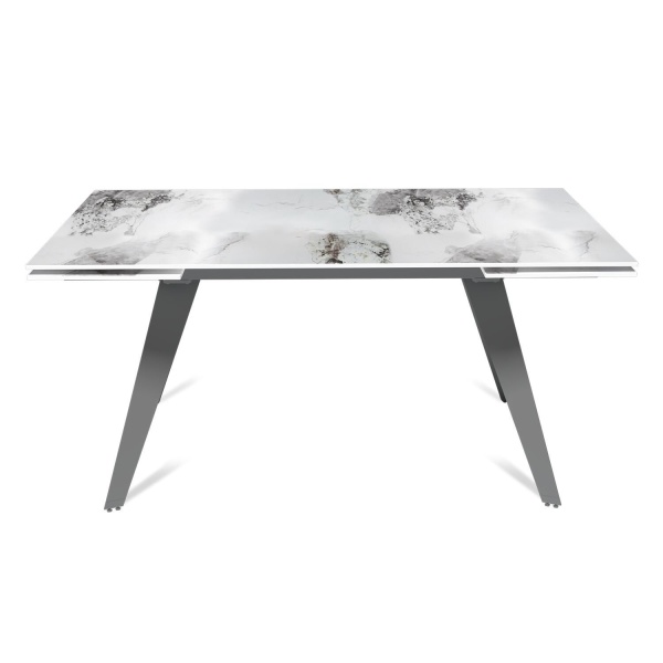 Стол раскладной Rhein (160+40+40), керамика глянцевая Calacatta от интернет-магазина IDODOM.RU