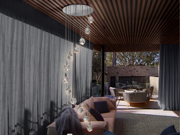 Люстра Aquaria 12L хром от интернет-магазина IDODOM.RU