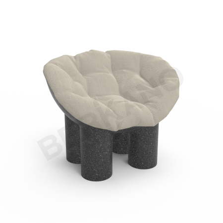 Кресло SLON Kids Black Granite, Bone Brown