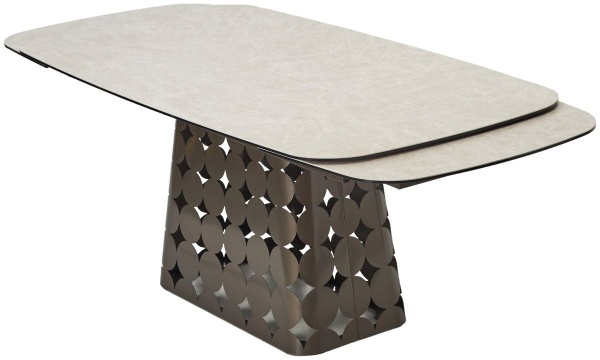 Стол обеденный Lorenzo (180+40+40) керамикая матовая бежевый от интернет-магазина IDODOM.RU